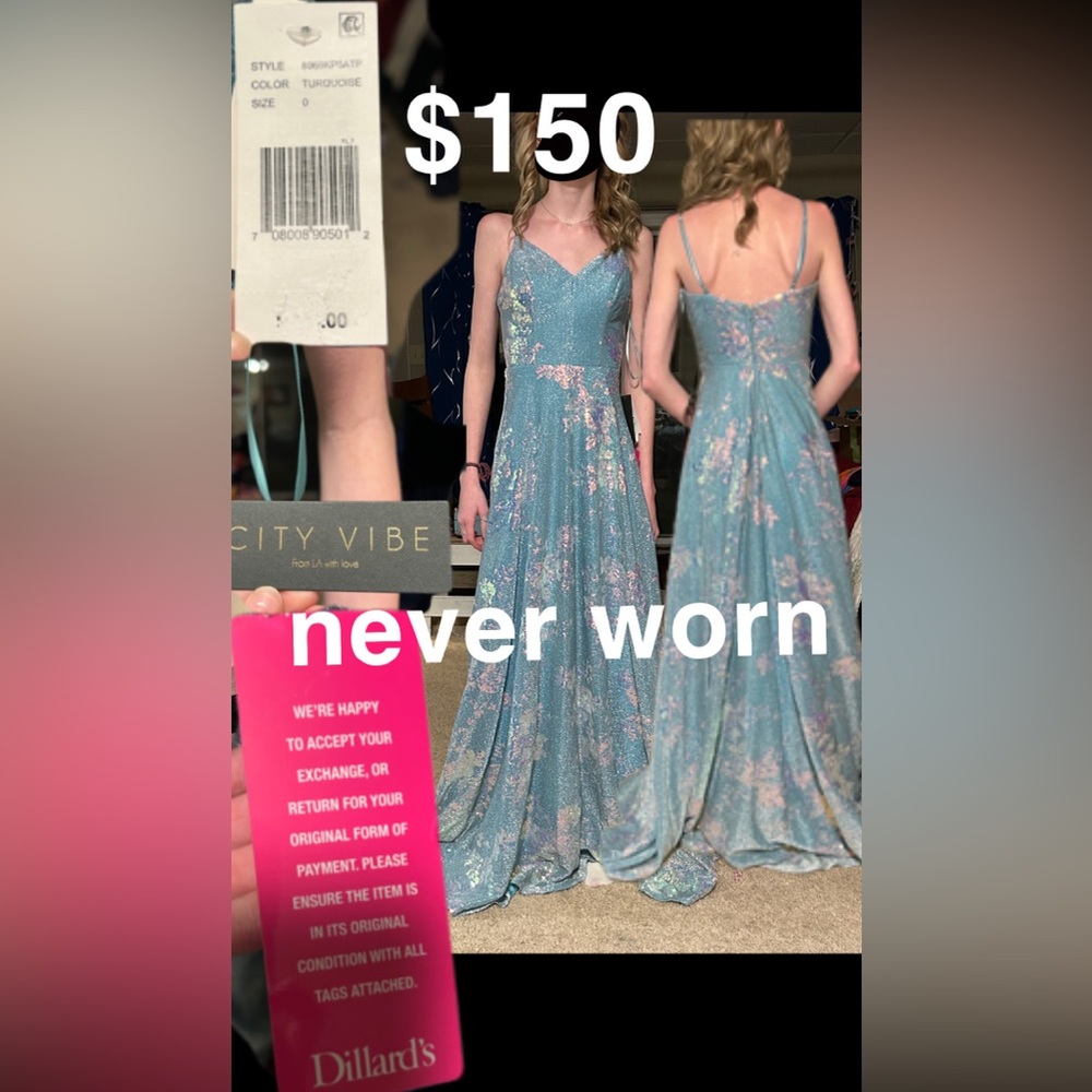 light blue prom dress!